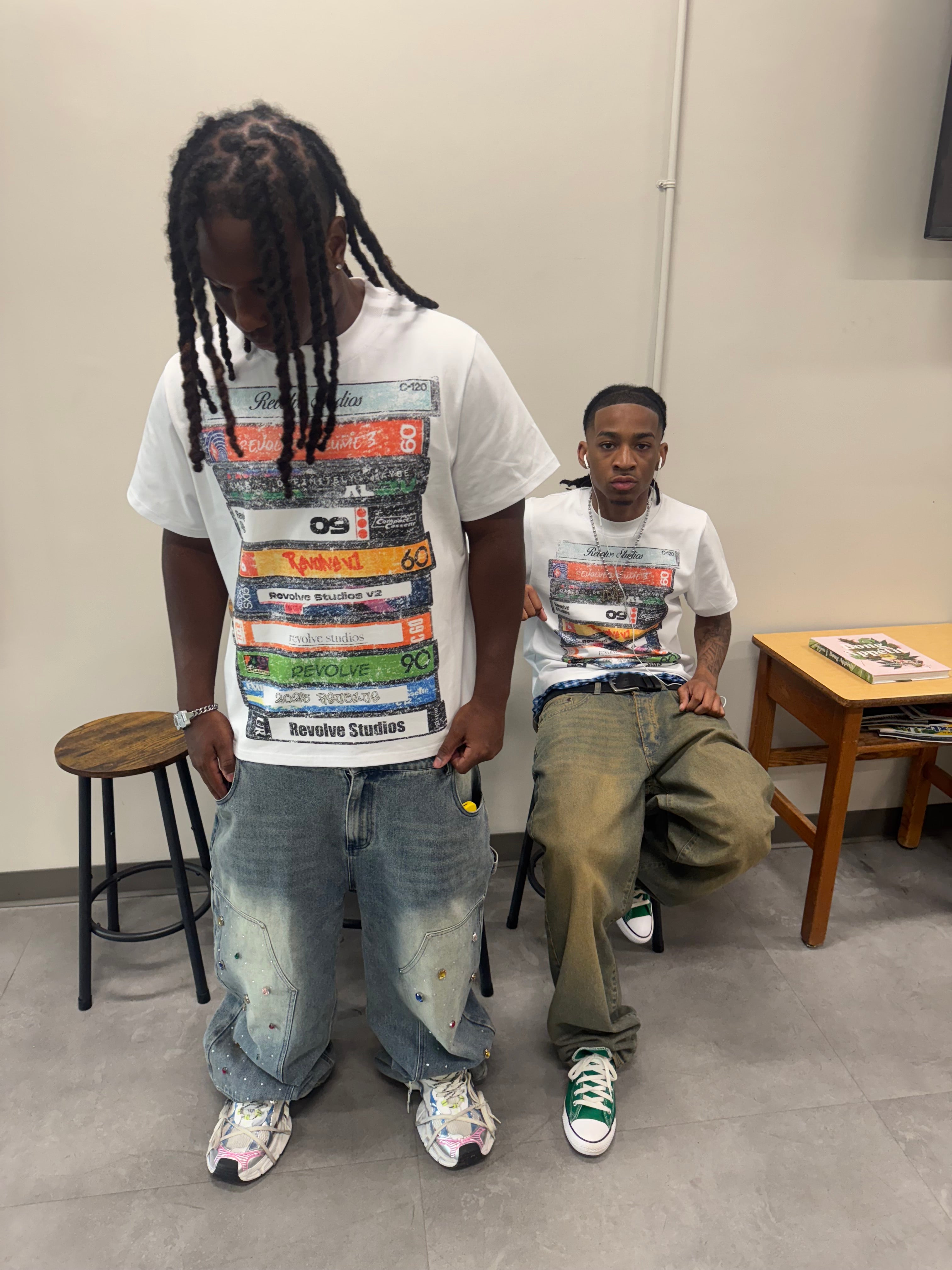 WHITE “VIDEO TAPE” TEE